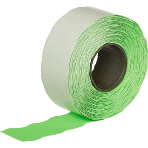 Этикет-лента 26x16мм, зеленая волна, 10 рулонов по 1000шт.
