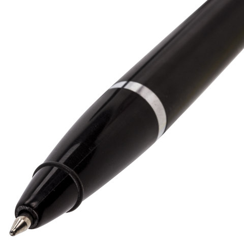 Ручка шариковая настольная Brauberg Стенд-пен Блэк2 (0.5мм, корпус черный, синий цвет чернил, на цепочке) 10шт. (141347)