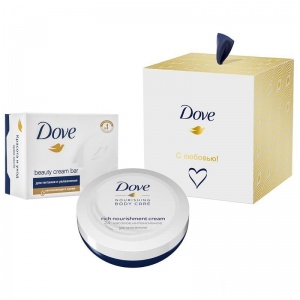 Подарочный набор женский Dove "С любовью для вас" (крем питательный 75мл+крем-мыло 100г) (67856540)