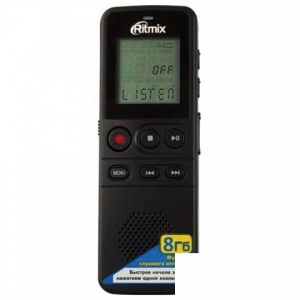 Диктофон цифровой Ritmix RR-810, 8Gb, черный (15118209)