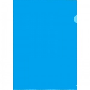 Папка-уголок Attache (А4, 120мкм, жесткий пластик) прозрачно-синяя, 20шт.