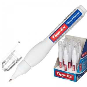 Корректирующая ручка BIC Tipp-ex Shake'n'Squeeze, 8мл, металлический наконечник (8610711)