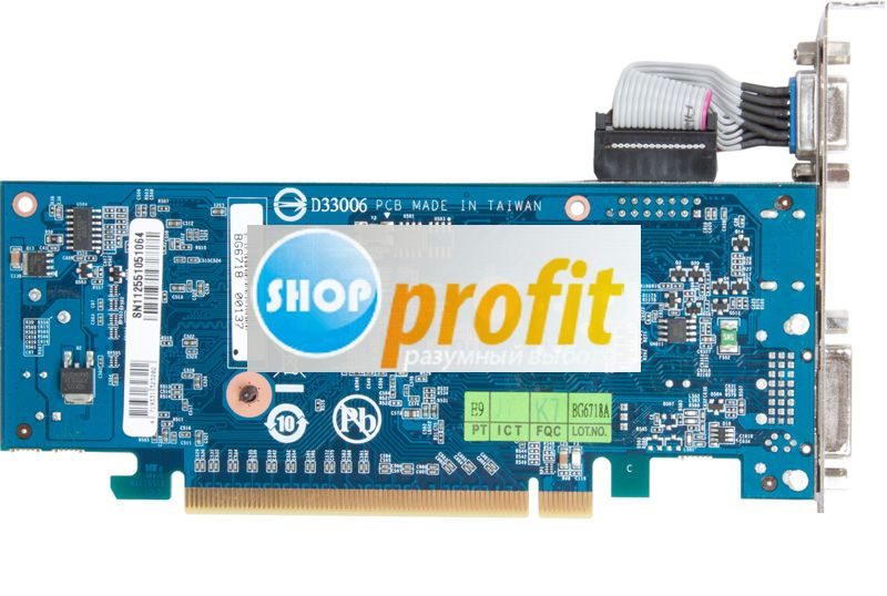 Видеокарта PCI-E 2.0 Gigabyte GeForce 210, GV-N210D3-1GI, 1Гб, DDR3, Low Profile, retail (GV-N210D3-1GI)