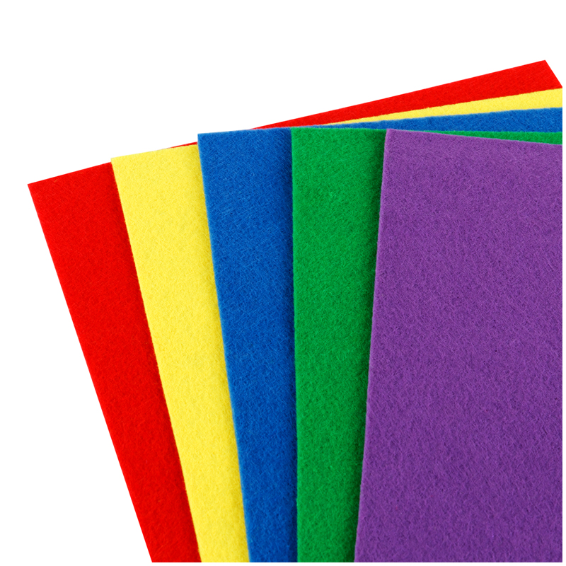 Фетр цветной для творчества ArtSpace, А4, 5 листов, 5 цветов, 2мм, интенсив (Фц5_38032), 10 уп.