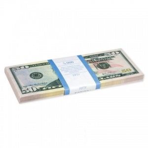 Сувенир Шуточные деньги Филькина грамота "50 долларов", упаковка с европодвесом (AD0000014)