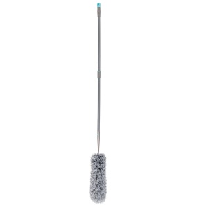 Щетка-метелка ручная для смахивания пыли Лайма Home, рукоятка 130-180см, серый (HY0185)