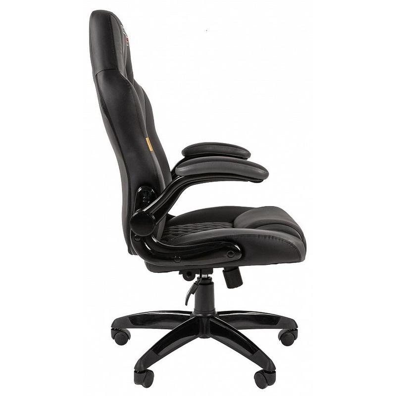 Кресло игровое Chairman Game 15, экокожа серая/черная, пластик