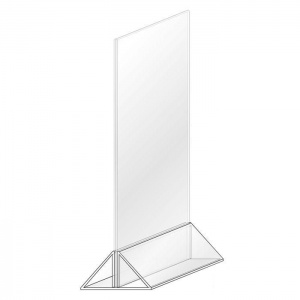 Подставка настольная вертикальная Аллегро (50х100х240мм, прозр. пластик) 1шт. (000232)