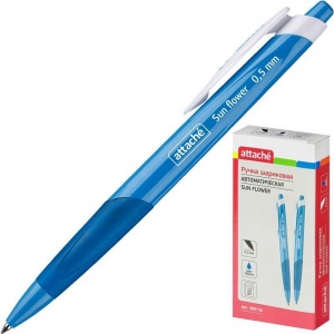 Ручка шариковая автоматическая Attache Sun Flower (0.5мм, синий цвет чернил) 12шт.
