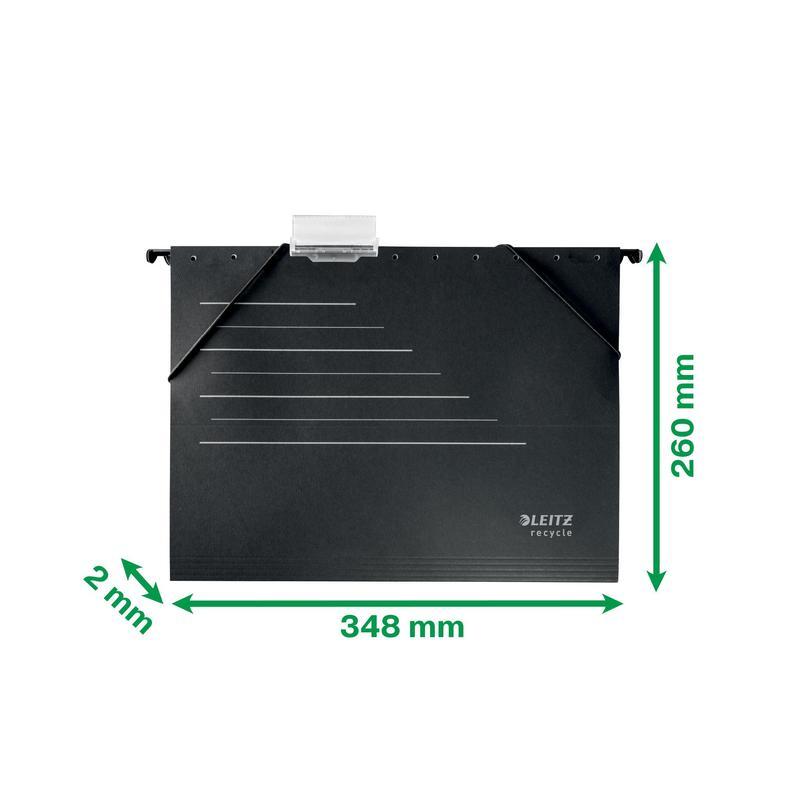 Папка на резинках картонная Leitz Alpha ReСycle (А4, до 150 листов) черная