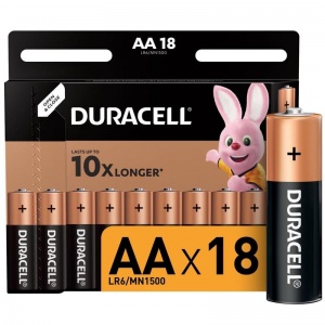Батарейка Duracell Basic AA/LR06-18BL (1.5 В) алкалиновая (блистер, 18шт.) (81483682)