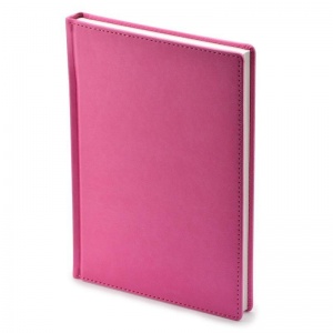 Ежедневник недатированный А5 Альт Velvet (136 листов) обложка кожзам, розовая (146х206мм)