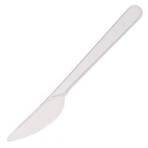 Нож одноразовый 180мм Лайма "Кристалл", прозрачный, полистирол, 48шт. (602655), 42 уп.