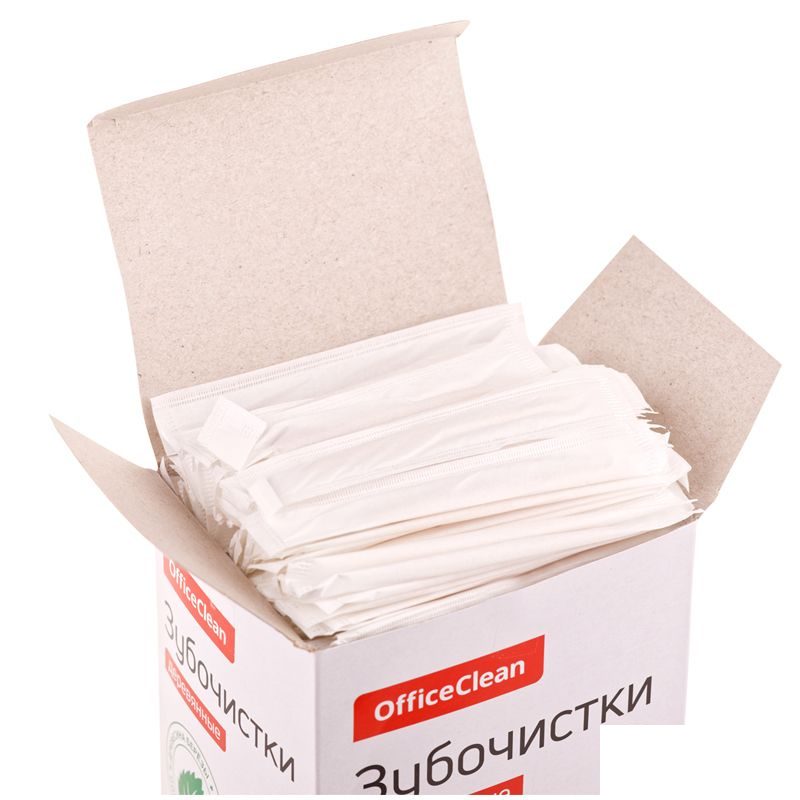 Зубочистки деревянные OfficeClean (березовые, в индивидуальной бумажной упаковке), 1000шт. (295476)