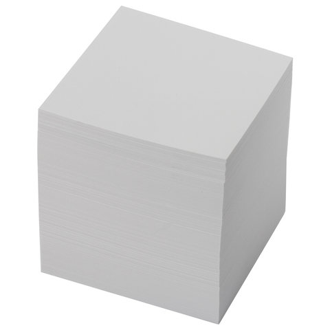 Блок-кубик для записей Brauberg, 90x90x90мм, белый, прозрачный бокс (122223)