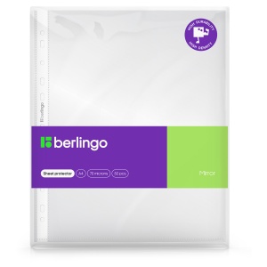 Файл-вкладыш с перфорацией Berlingo Mirror (А4, 70мкм, глянцевый, в пакете, 50шт. (SPm_A4070)
