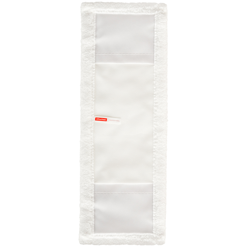 Насадка МОП для швабры OfficeClean Professional c карманами, 40х10см, плотная микрофибра, белая (303080), 25шт.