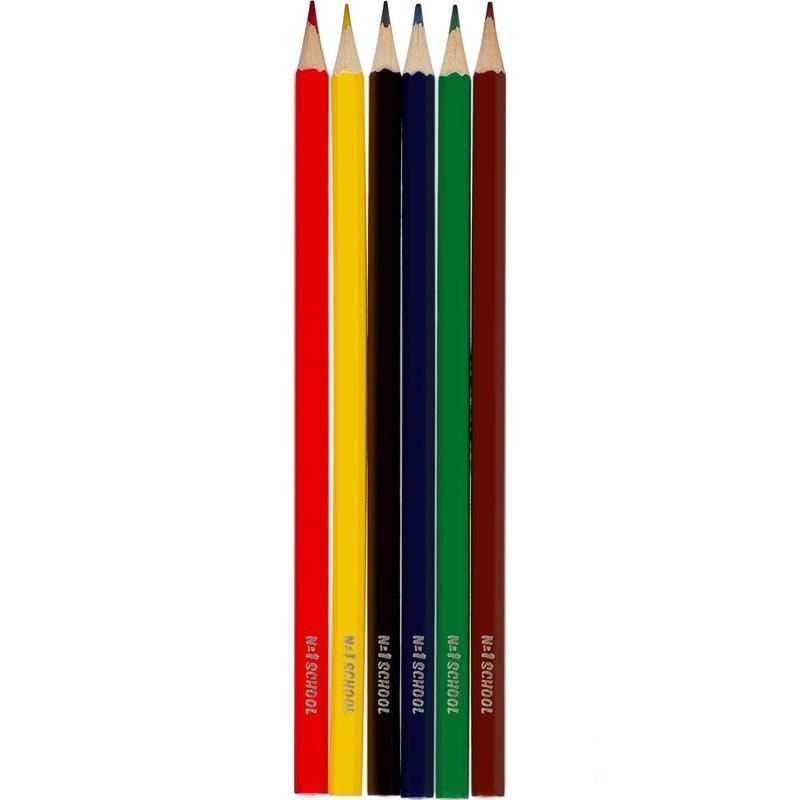 Карандаши цветные 6 цветов №1 School &quot;Отличник&quot; (L=170мм, d=2.65мм, 6гр)