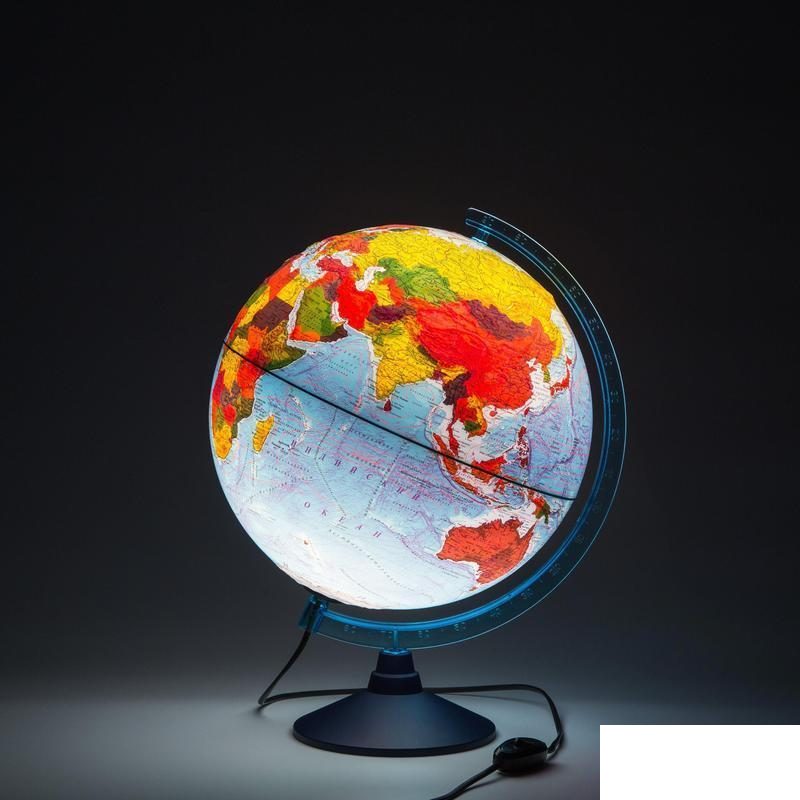 Глобус физико-политический Globen d=320мм, интерактивный с подсветкой, рельефный (INT13200290)