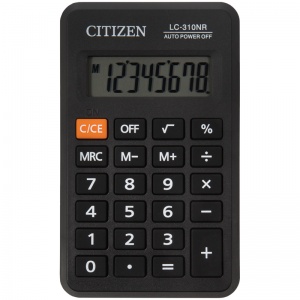 Калькулятор карманный Citizen LC-310NR (8-разрядный) черный (LC-310NR)