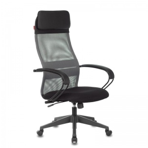 Кресло руководителя Easy Chair 655 TTW, сетка/кожзам черный/серый, пластик