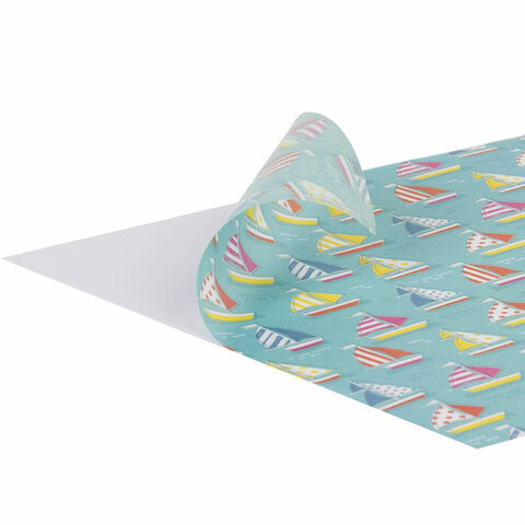 Цветная самоклеящаяся бумага для декора Остров сокровищ &quot;Лето&quot;, 15х15см, 12 листов, 6 дизайнов (661720)