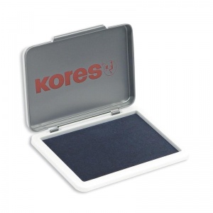 Штемпельная подушка Kores (110x70мм, металлический футляр, синяя)