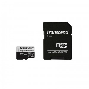 Карта памяти microSDXC Transcend 128Gb, 330S UHS-I U3 A2 V30, 1шт. (TS128GUSD330S)