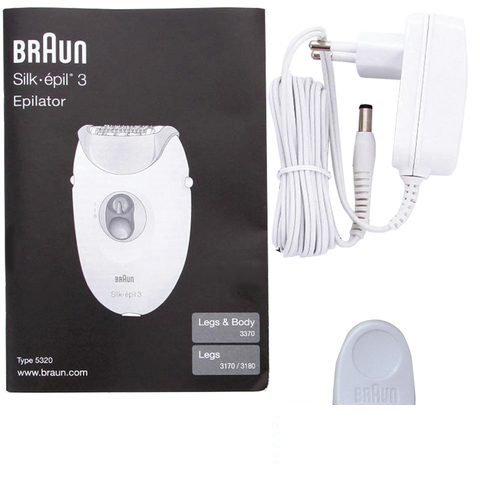 Эпилятор Braun 3170, 20 пинцетов, работа от сети, белый/фиолетовый