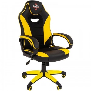Кресло игровое Easy Chair 690 TPU, экокожа/ткань желтое/черное, экокожа/ткань, пластик