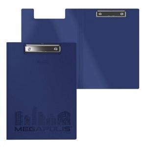 Папка-планшет с крышкой Erich Krause Megapolis (А4, до 100 листов, пластик) синий (50145), 4шт.