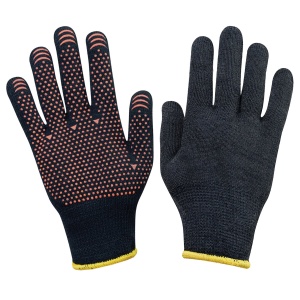 Перчатки защитные хлопково-полиэфирные, утепленные махровые, покрытие пвх, 10 класс, размер 9, 1 пара (7.723)