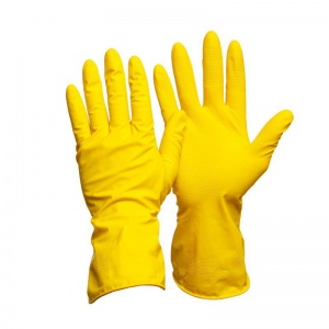 Перчатки защитные латексные Gward Lotos G60, желтые, размер 7 (S)
