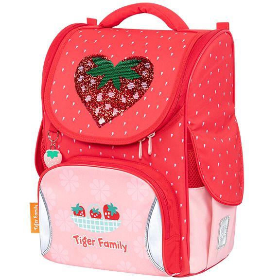 Ранец школьный Tiger Nature Quest Sweet Strawberry 14 Л 35x31x19см, молния, для девочек