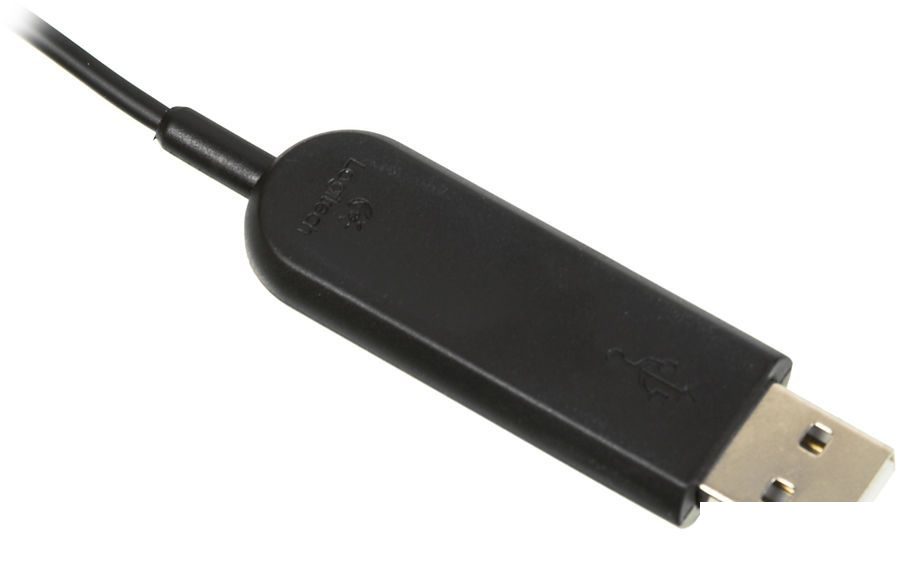 Гарнитура проводная Logitech H340 USB, накладные, черный (981-000475)