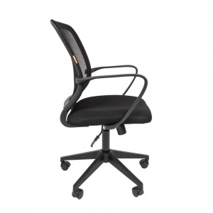 Кресло офисное Chairman 698, ткань TW/сетка черная, пластик черный (00-07022347)