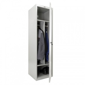 Шкаф для одежды металлический Brabix "LK 11-50", усиленный, 2 отделения, 1830х500х500мм