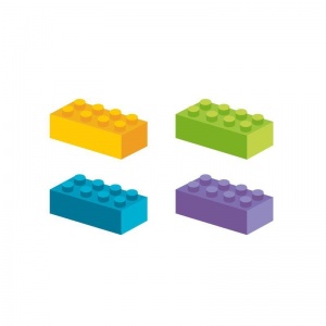 Точилка ручная пластиковая Bruno Visconti EasySharp Лего (1 отверстие, контейнер) цветная, 24шт.