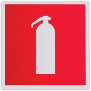 Знак пожарной безопасности "Огнетушитель" (пленка ПВХ, 200х200мм, фотолюмин.) 1шт. (F 04)