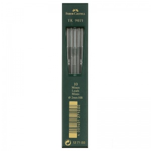 Сменные стержни для цанговых карандашей Faber-Castell TK 9071 (2мм, HB) 10шт. (127100), 5 уп.