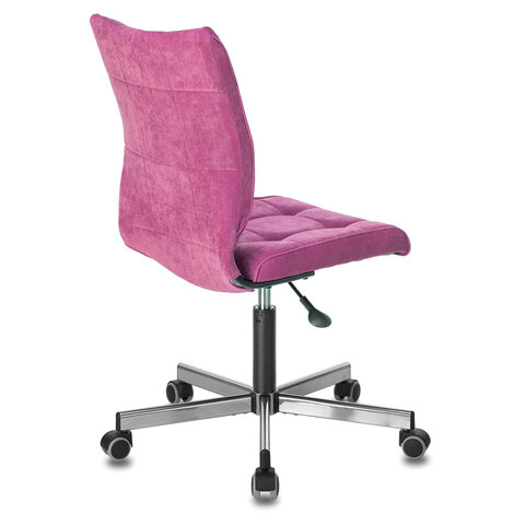 Кресло офисное Brabix &quot;Stream MG-314&quot;, без подлокотников, ткань малиновая, хром (MG-314_532394)