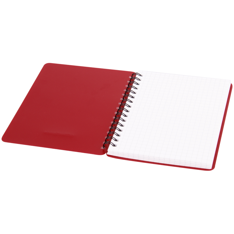 Записная книжка А6 OfficeSpace &quot;Base&quot;, 60 листов, спираль, красная пластиковая обложка, 3шт. (Зк6к60грП_35423)