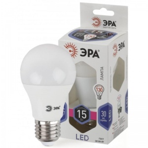 Лампа светодиодная Эра LED (15Вт, Е27, грушевидная) холодный белый, 1шт. (A60-15W-860-E27, Б0031396)