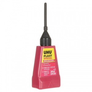 Клей универсальный UHU Plast Special для пластика, с иглой-дозатором, 30г (45880)
