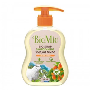 Мыло жидкое BioMio Bio Soap абрикос, 300мл, флакон с дозатором, 1шт.
