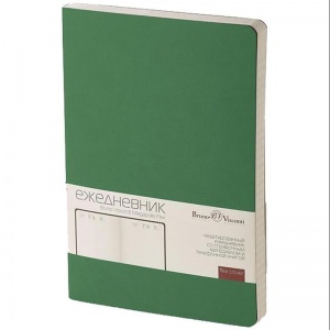 Ежедневник недатированный А5 Bruno Visconti Megapolis Flex (136 листов) обложка кожзам, зеленый