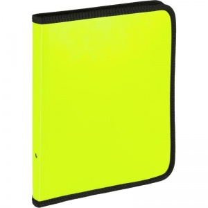 Папка-конверт на молнии Attache Neon (А4, 700мкм, пластик) желтая
