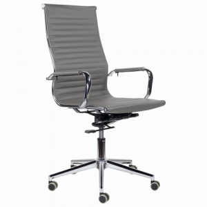 Кресло руководителя Brabix Premium Intense EX-531, экокожа темно-серая, хром