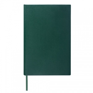 Ежедневник недатированный А5 Brauberg Select (160 листов) обложка кожзам, зеленая под зернистую кожу (123431)