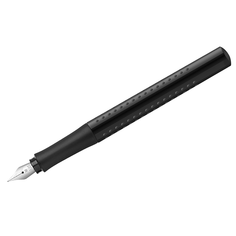 Ручка перьевая Faber-Castell Grip 2010, синяя, М=0,75мм, трехгранная, черн. корпус (140816)